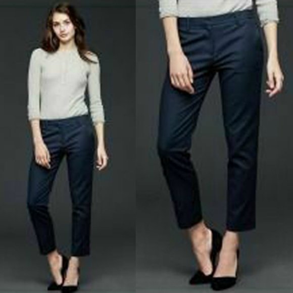 NWOT Gap Tuxedo Slim Crop Pants - Picture 2 of 8